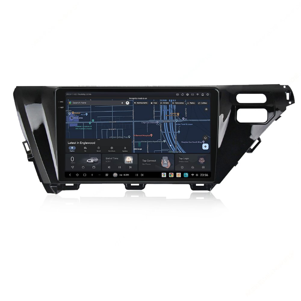 DUDUAUTO Head Unit Car Radio Multimedia Player Navigation GPS Car-Play For Toyota Camry 8 XV 70 2017 2018 2019 2020