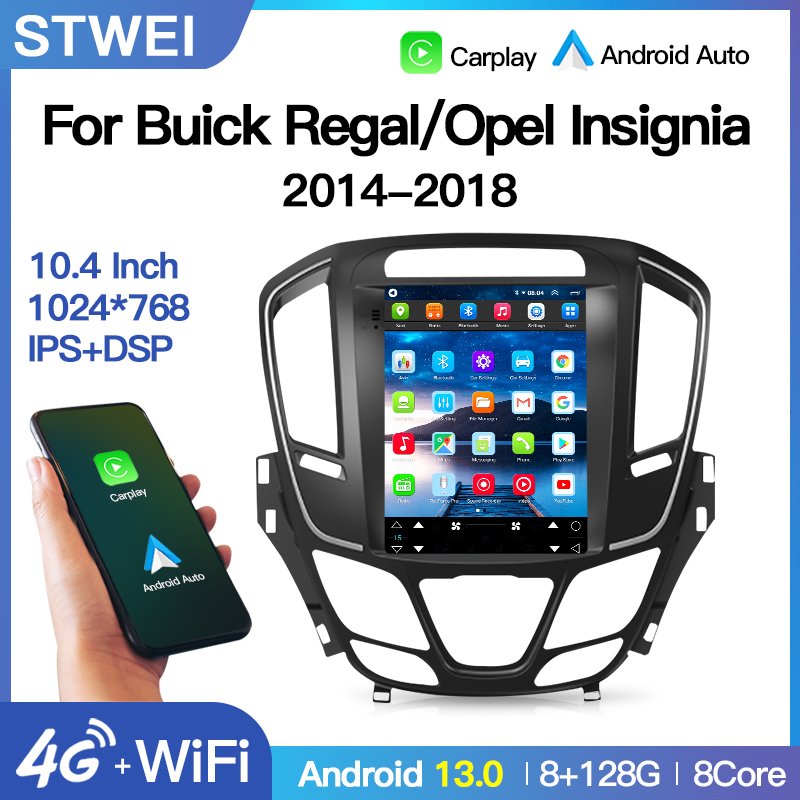 For Buick Regal For Opel Insignia 2014-2018 Multimedia Video Navigation GPS Carplay DVD Player For Tesla Style Screen Car Radio