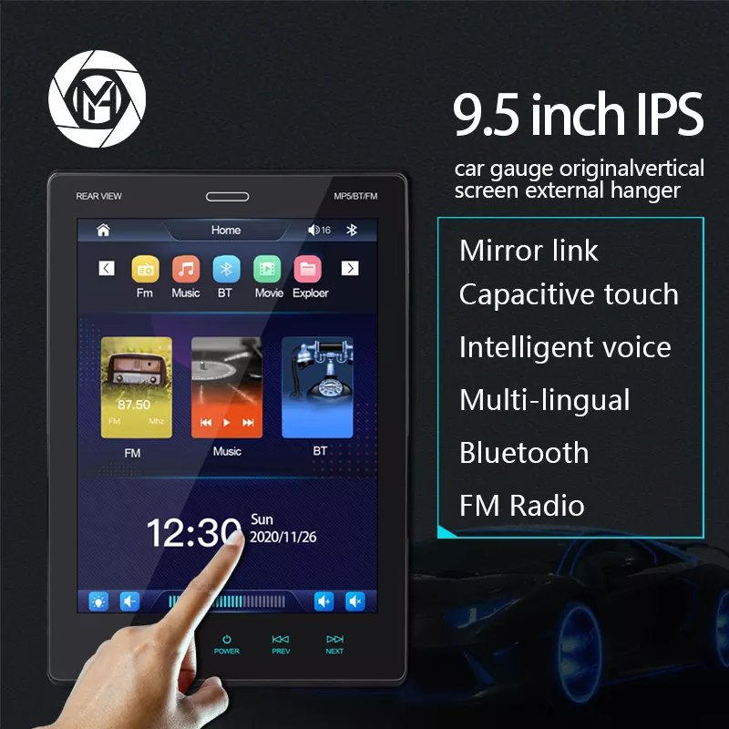 Hot sale Universal 9.5 Inch 2 Din Audioradio IPS Screen Vertical Screen Car Play Car MP5 Player BT Mirror Link 9520C