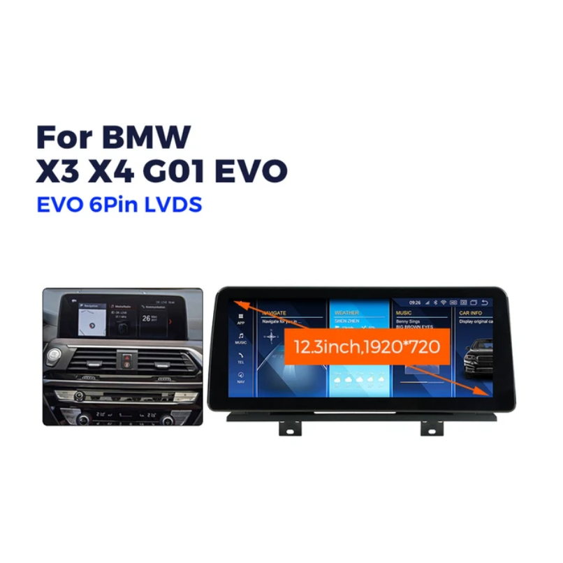 12.3-inch android 13 8gb+128gb IPS touch screen headunit and carplay car dvd player For BMW X3 G01 2018 EVO system