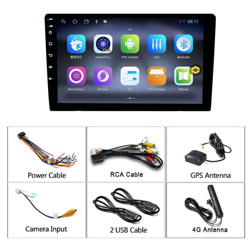 TS7 carries carplay and Android auto AHD with IPS 2din android player car dvd player