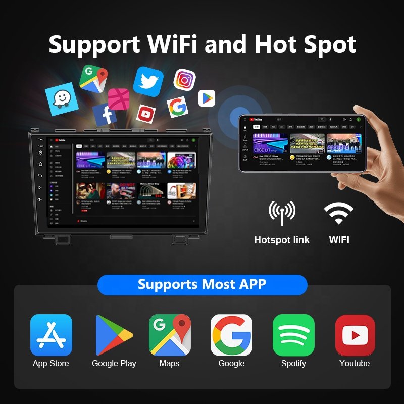 Android 11 car player wireless Android Auto Gps Wifi Hifi Audio Rds Full Rca Output Car Stereo Radio For Honda Accord 2008-2012