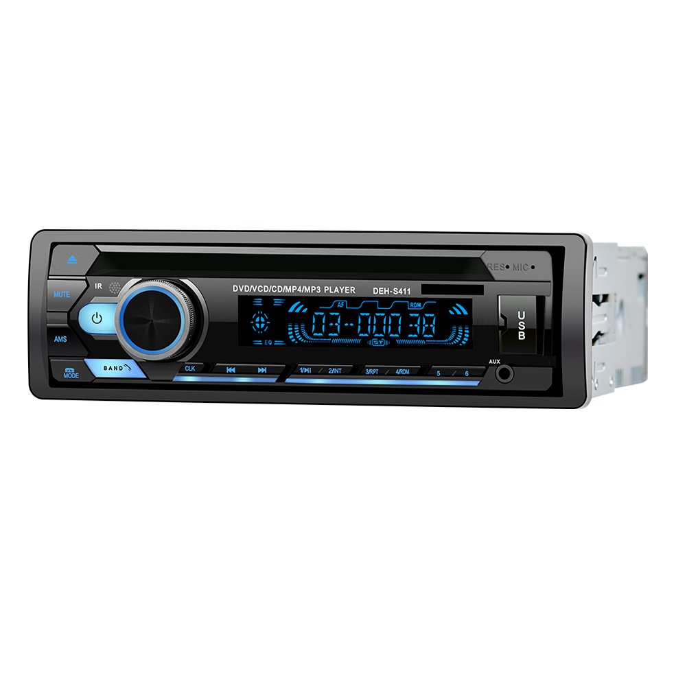 Cheap and easy-to-use 12V car player 1DIN car DVD player DVD disc play USB/TF/FM radio player hands-free S411