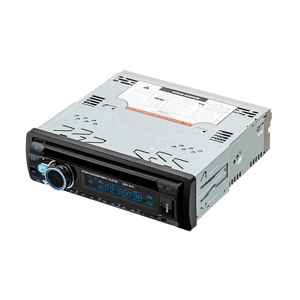 Cheap and easy-to-use 12V car player 1DIN car DVD player DVD disc play USB/TF/FM radio player hands-free S411