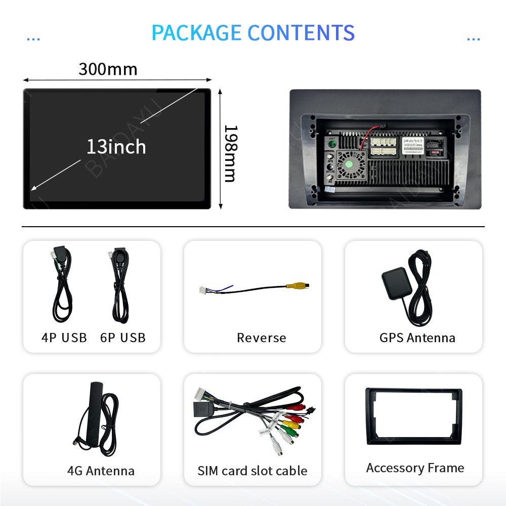 Car DVD Player Android13 Car Stereo Radio Audio 13inch Universal Radio Stereo With BT DSP GPS Carplay