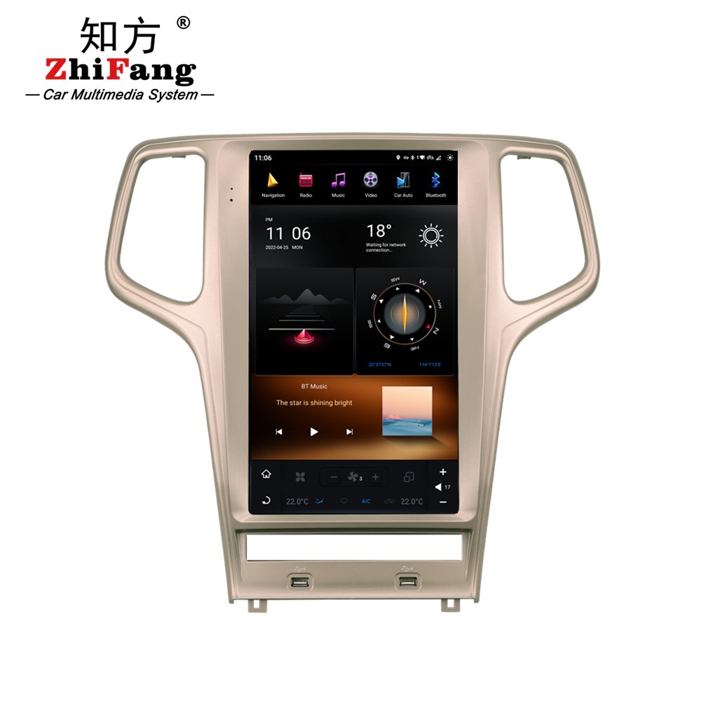Android 11 8+128gb Vertical Screen Navigation Car Multimedia Radio Player For Grand Cherokee 2011-2013 built in carplay 4G