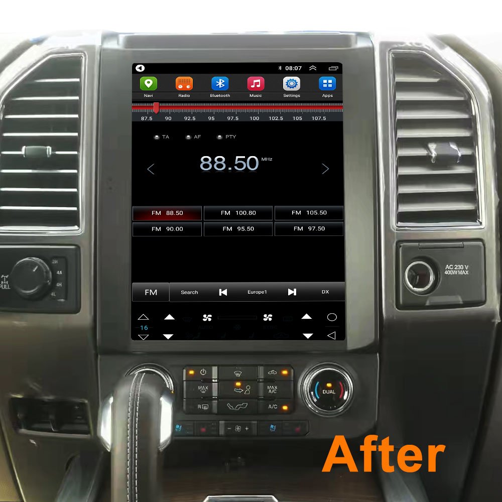 128GB Car GPS Navigation For Ford Raptor F150 2015 - 2019 Car Radio Multimedia Player Tesla Screen Stereo Head Unit Audio