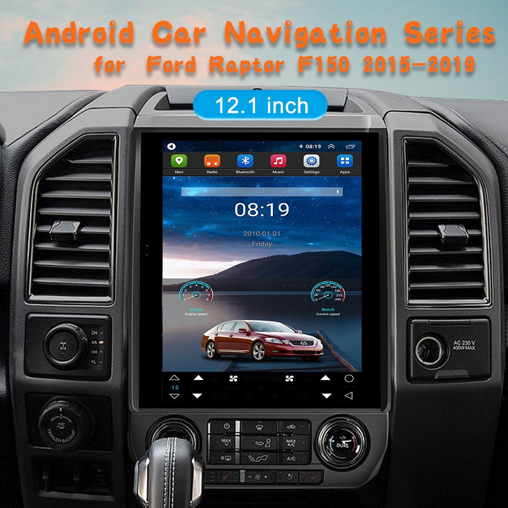 128GB Car GPS Navigation For Ford Raptor F150 2015 - 2019 Car Radio Multimedia Player Tesla Screen Stereo Head Unit Audio