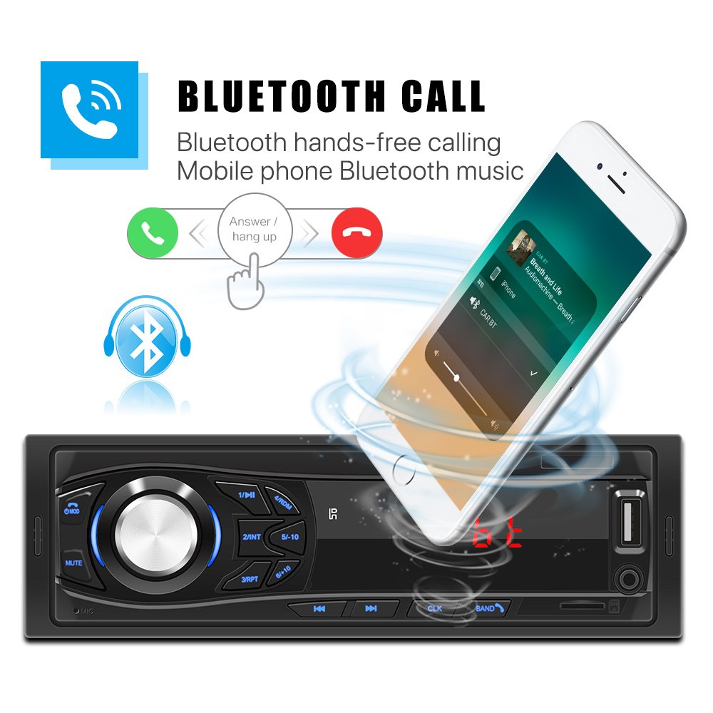 Auto Electronics Car Radio 12V 1 Din Stereo Car Radio USB/SD/AUX Input BT Car MP3 Player