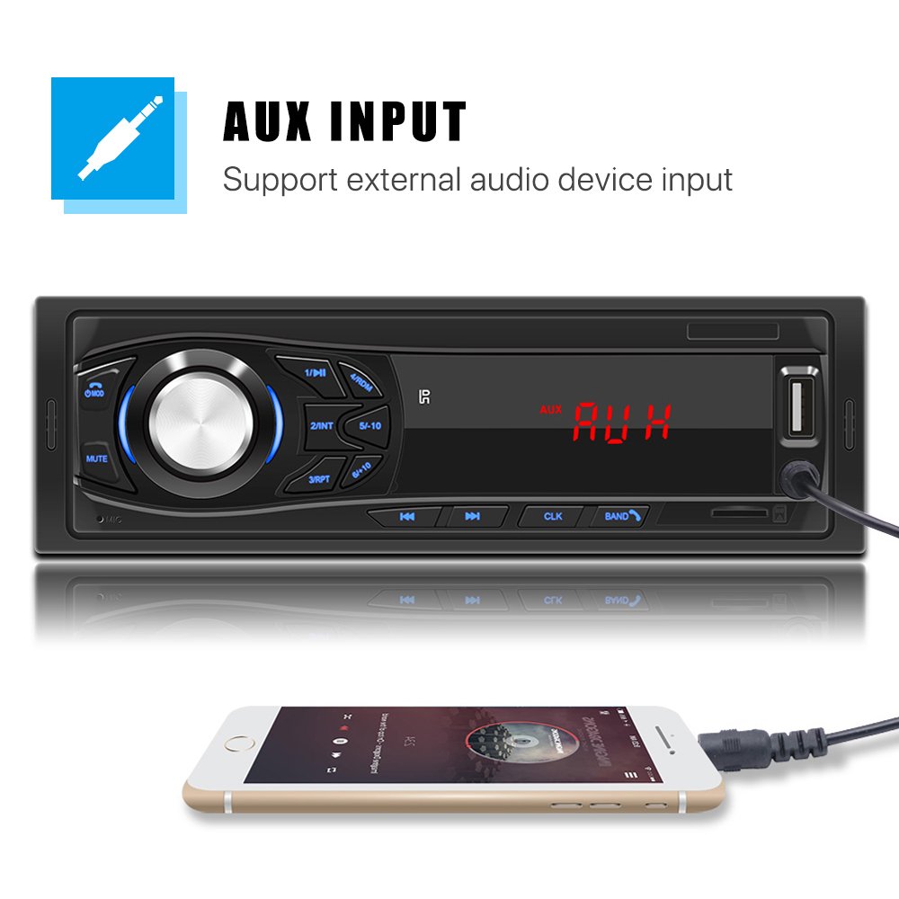 Auto Electronics Car Radio 12V 1 Din Stereo Car Radio USB/SD/AUX Input BT Car MP3 Player