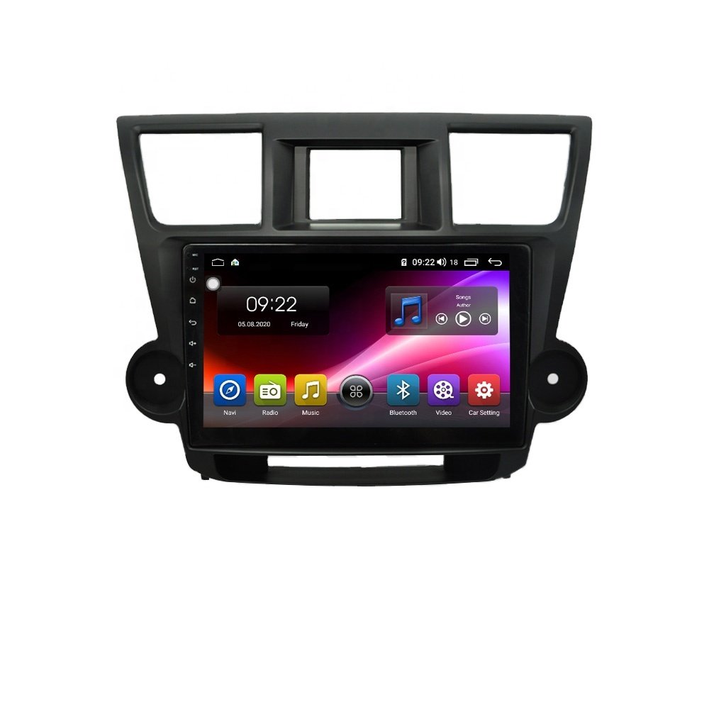 Supplier Hot Android 10 Car Stereo 6G+128G GPS Navigation AM/FM Multimedia Head Unit RDS for Toyota Highlander 2007-2013 Car dvd Player