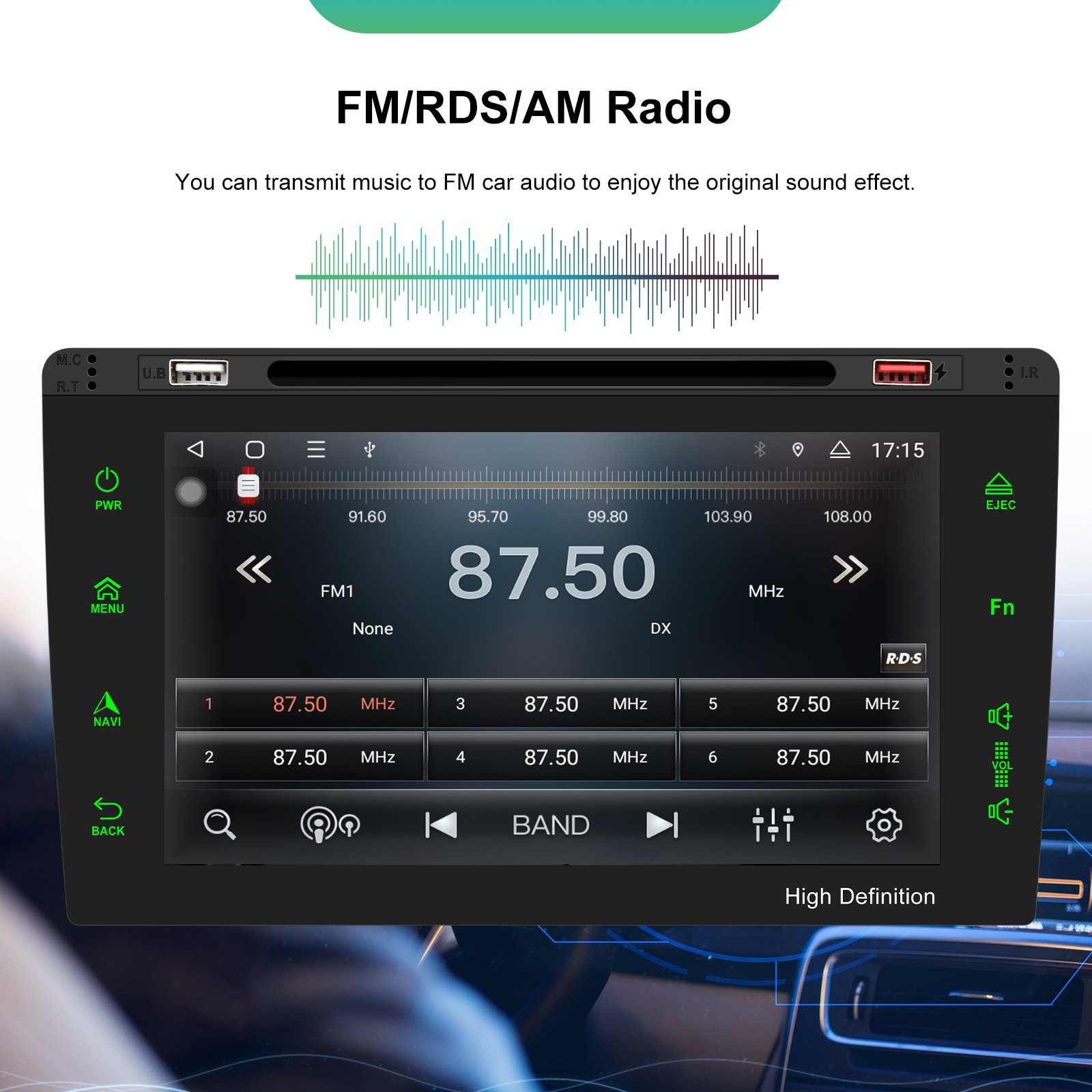 Podofo Android 8 Core 8'' 2+32G Car Radio Stereo For Honda Civic (left-hand drive)2004-2009 Carplay WIFI 4G GPS BT FM RDS DSP