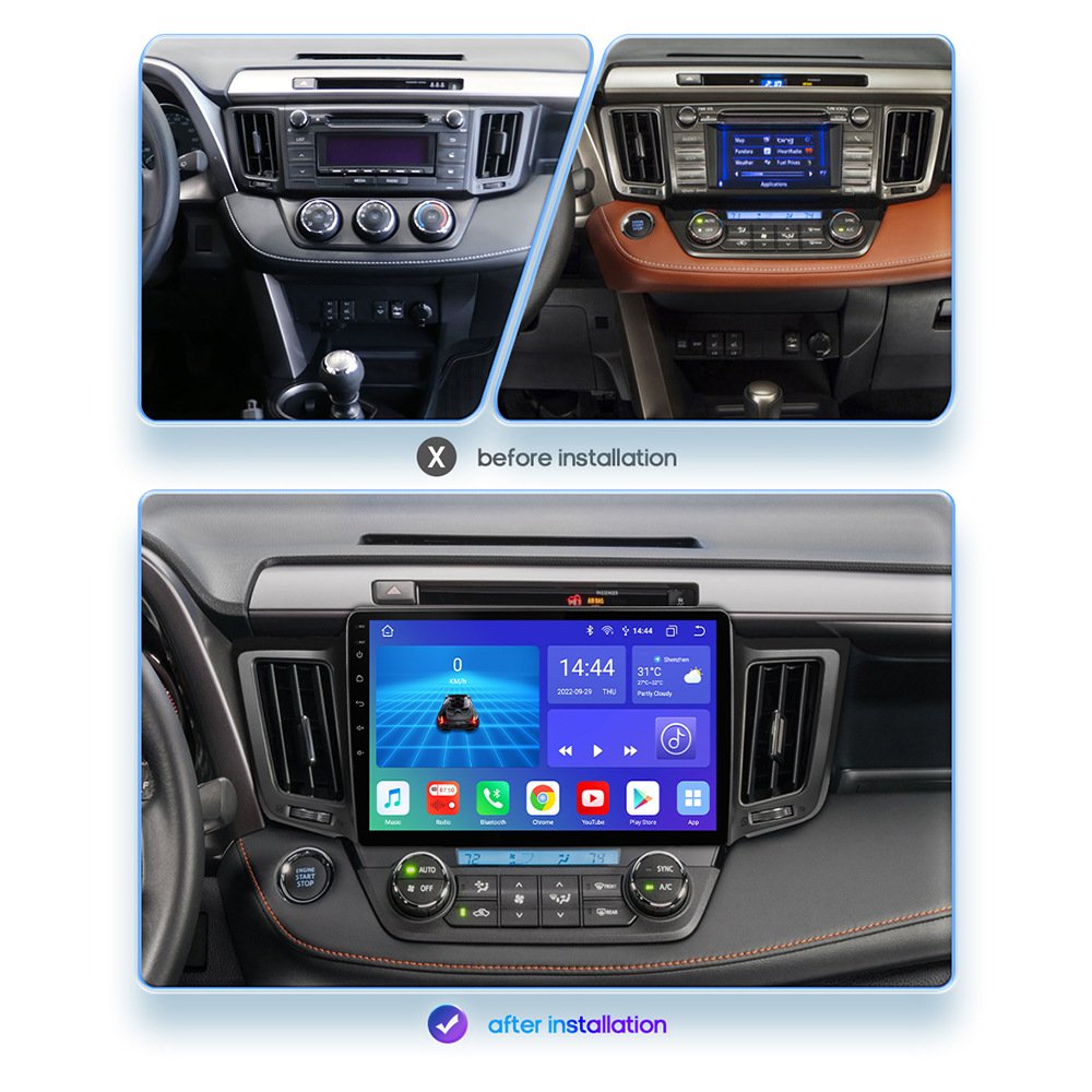 10.1 Inch android car dvd player for Toyota RAV4 2013 2014 2015 2016 2017 with apple car play and navigation GPS 4G