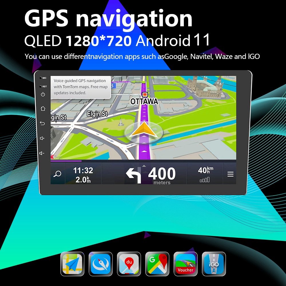 Universal 9 Inch 4+64GB 360 Panorama AHD DSP Android Auto Car DVD Player CarPlay Radio Tuner Amplifier Headrest Android 11