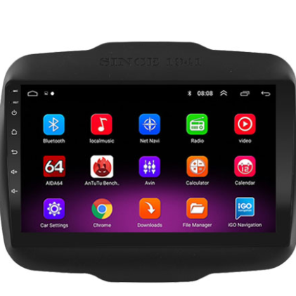 Krando Android PX5 10.0 4G 9'' 8-core car dvd player multimedia for Jeep Renegade 2015+ radio navigation BT KD-JR115
