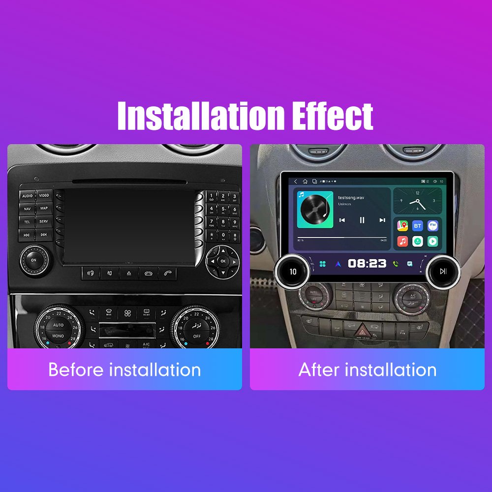 11.8Inch 2Din Android Car Radio For Benz ML W164 2002-2005 2K QLED Screen Car Stereo Car DVD Player Carplay Android Auto