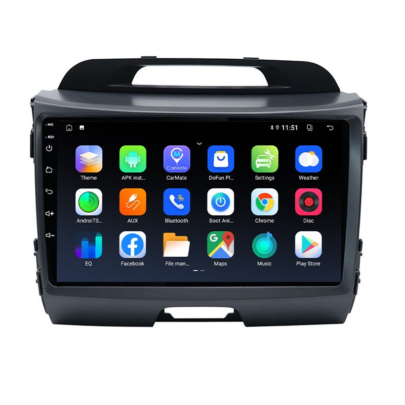 9 inch Android Car Radio WIFI GPS FM Touch Screen Carplay Player for KIA Sportage 2009-2015 with Reverse Camera