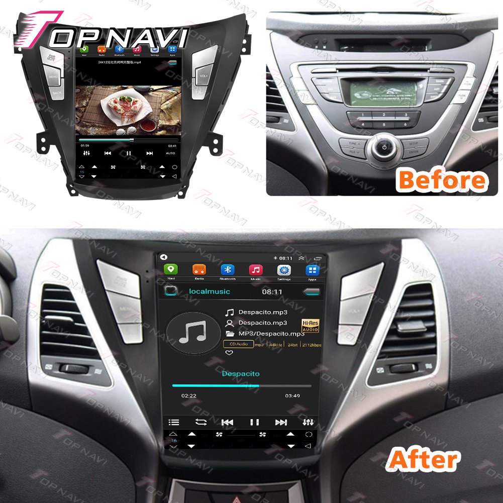 Android13 Car Radio Stereo 9.7inch touchScreen GPS Navigation USB DVD Player For Hyundai Elantra 2011 2012 2013 2014 2015 2016