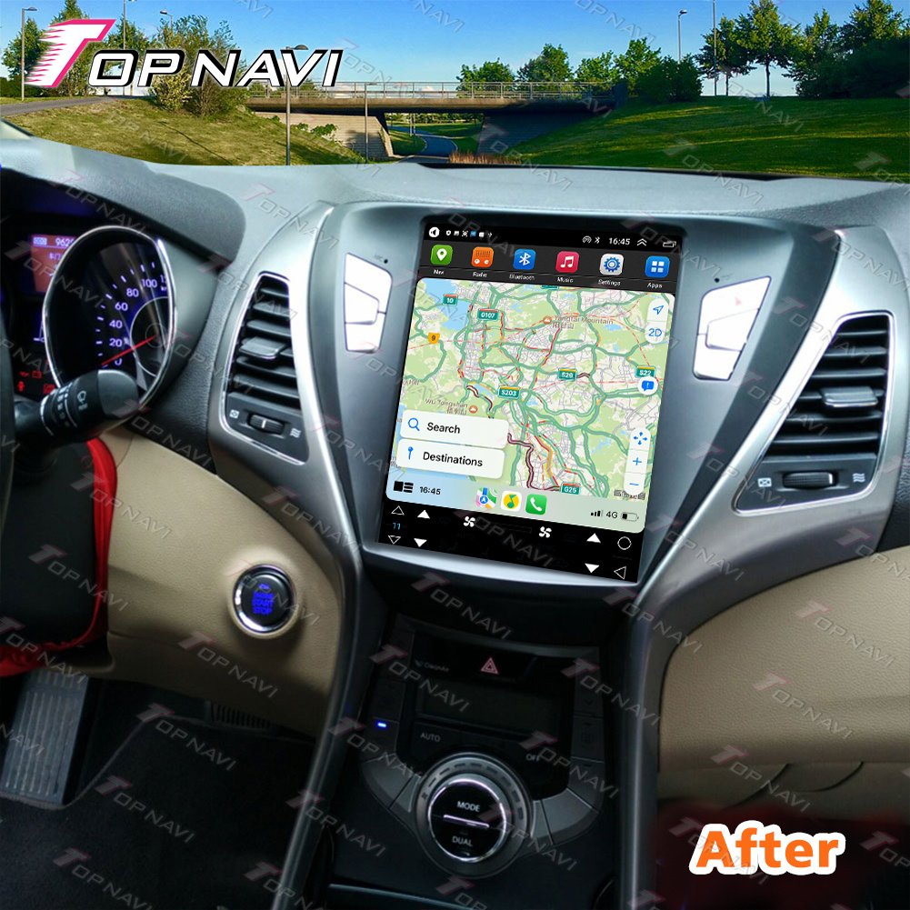 Android13 Car Radio Stereo 9.7inch touchScreen GPS Navigation USB DVD Player For Hyundai Elantra 2011 2012 2013 2014 2015 2016