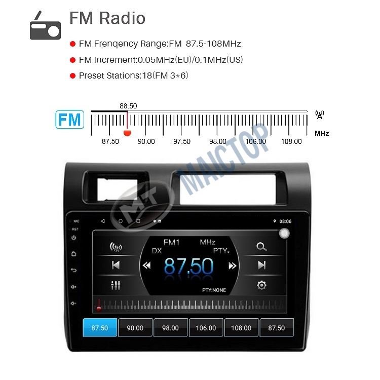 Maictop Car Upgrade Interior Android Screen Radio Stereo GPS Navigation DVD Player Built-in GPS Navigation System 9&quot;
