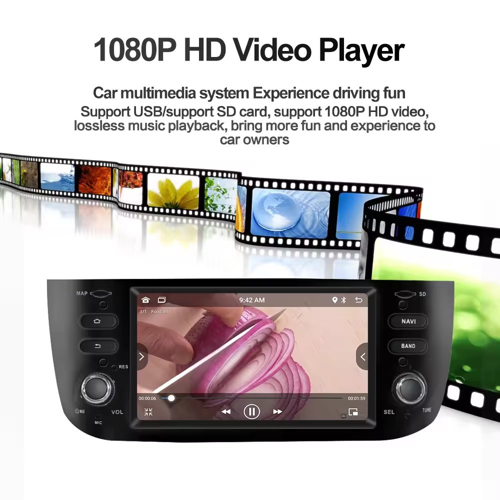Android 13/6.2inch 4G 64G Car Multimedia Radio For Fiat Punto Linea Navigation Head Unit Carplay Stereo GPS Tablet
