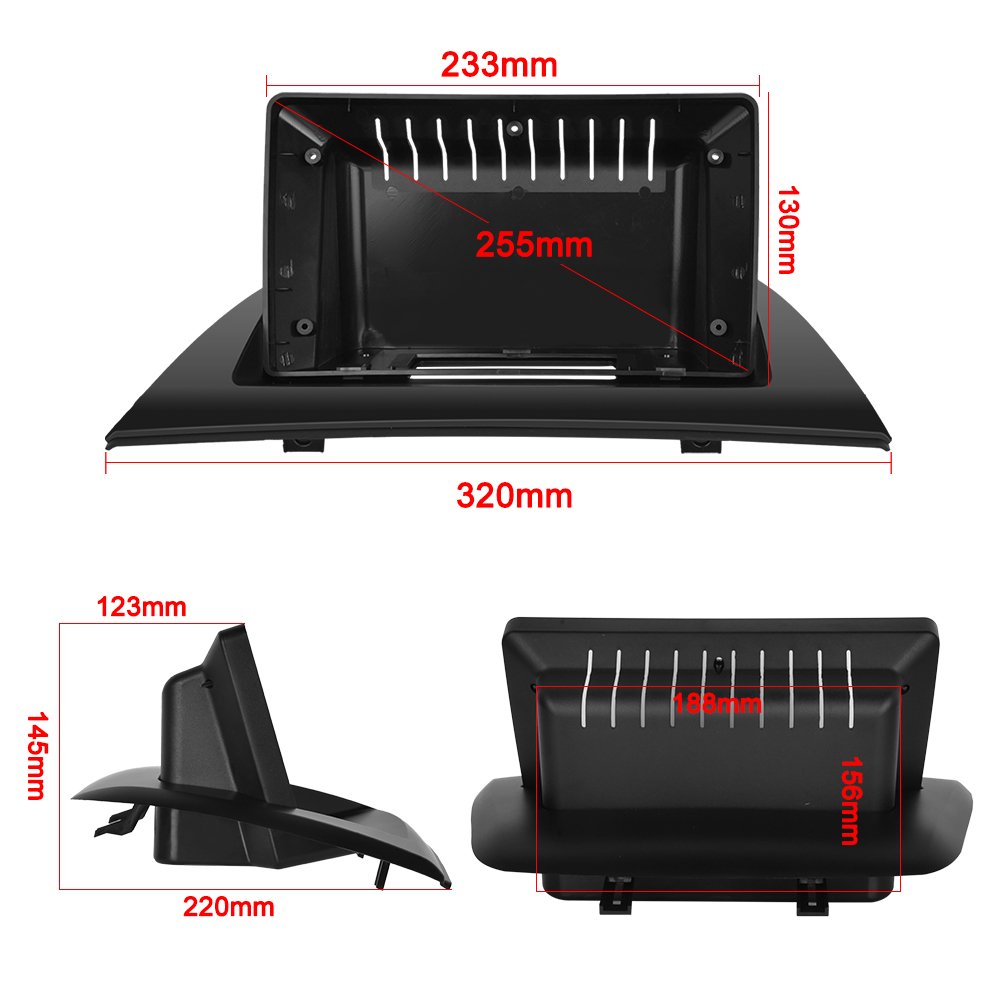 Podofo 2 Din Plastic Fitting Frame Special Kit 9'' For BMW X3 2006-2010 Car Radio Head Unit Installation Auto Stereo Player