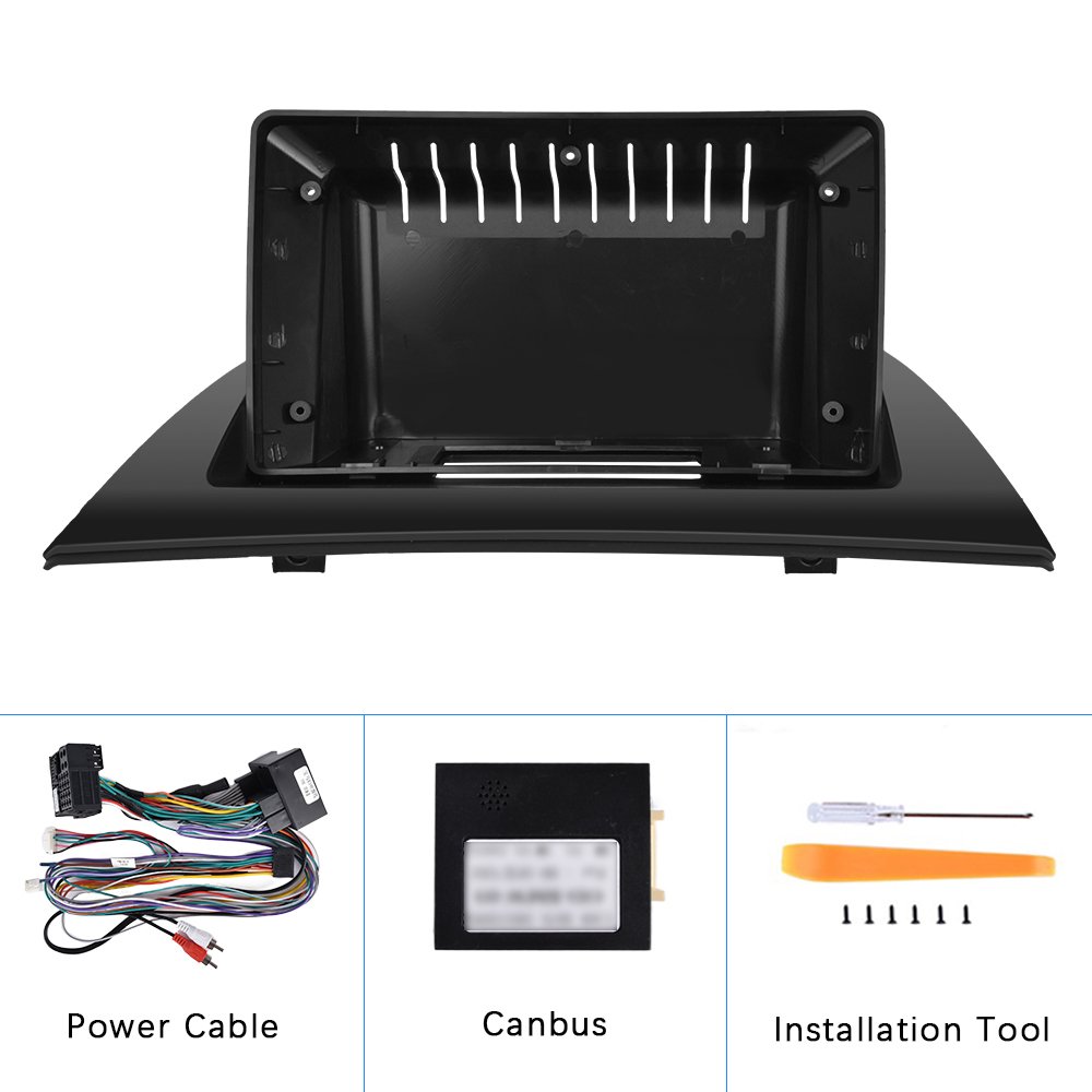 Podofo 2 Din Plastic Fitting Frame Special Kit 9'' For BMW X3 2006-2010 Car Radio Head Unit Installation Auto Stereo Player