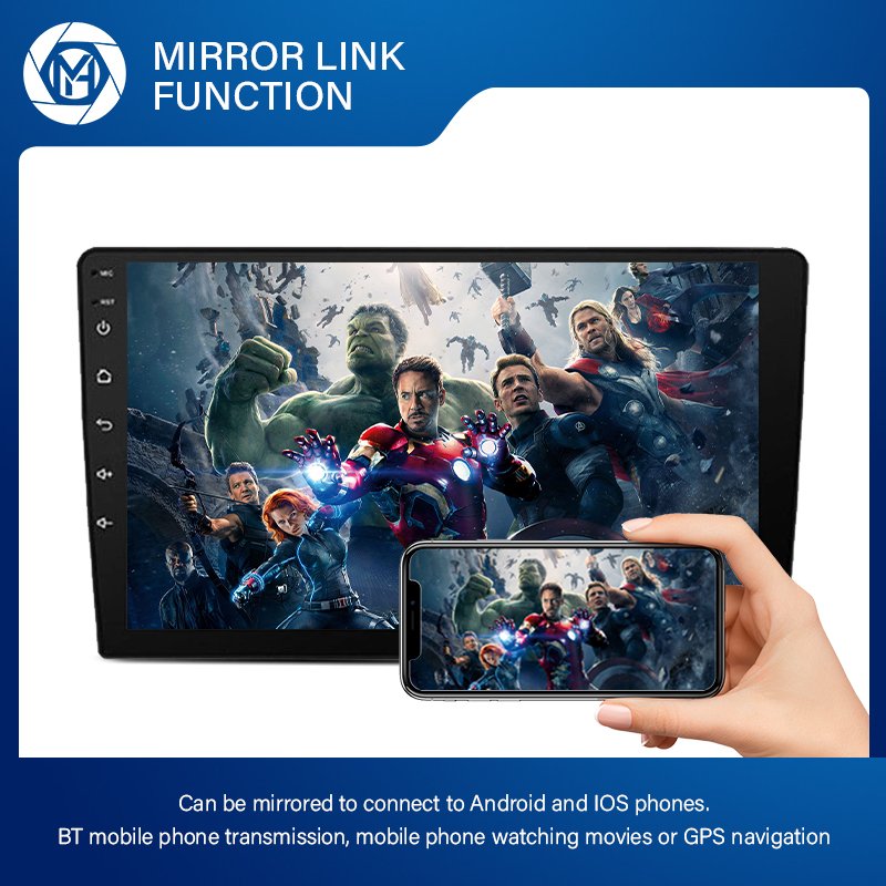 Mirror link 1din Gps Car Dvd player Multimedia Autoradio video 1 Din 9 Inch Auto Radio Android BT Car Stereo Player