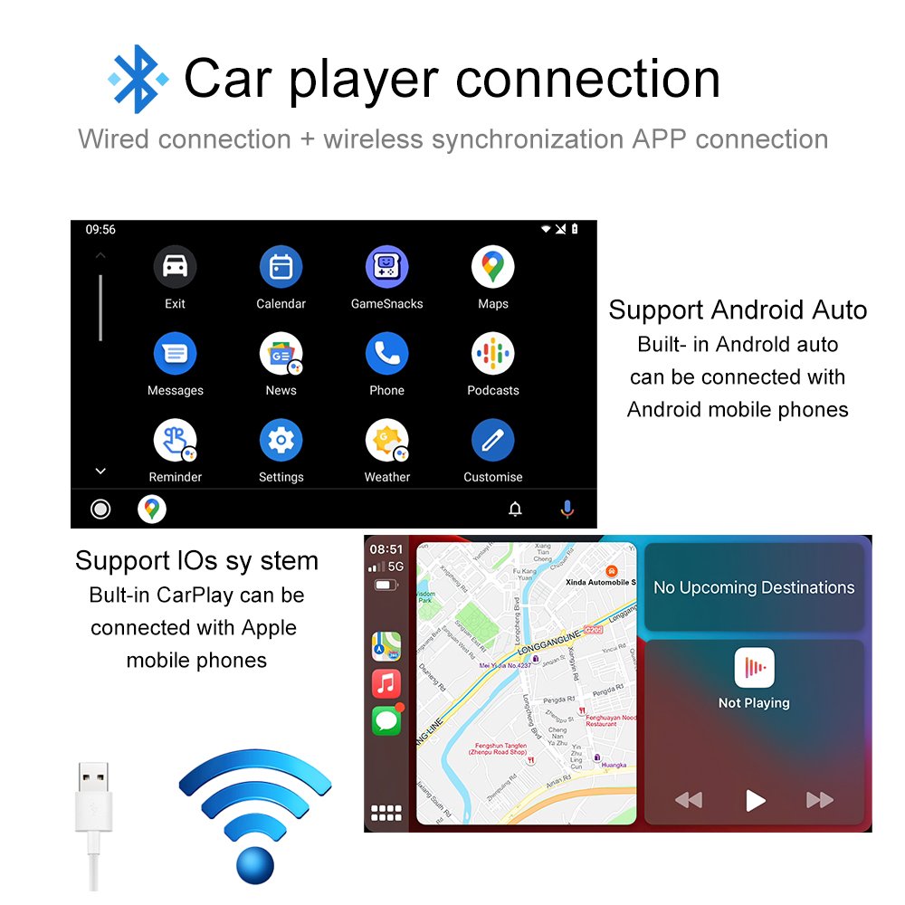 Podofo 7" Android Car Radio Autoradio Carplay Android Auto GPS Wifi Hifi FM RDS For Opel/Astra/Antara/Vectra/Corsa/Zafira