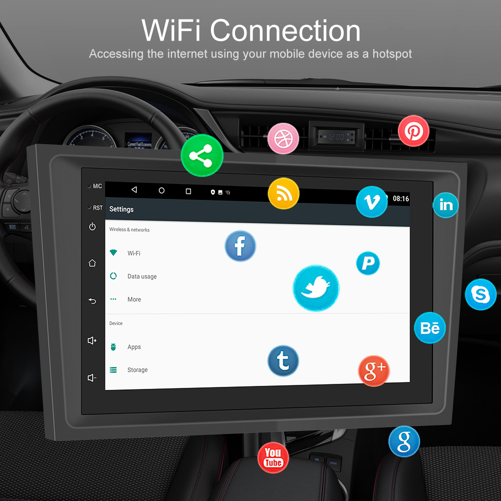 Podofo 7" Android Car Radio Autoradio Carplay Android Auto GPS Wifi Hifi FM RDS For Opel/Astra/Antara/Vectra/Corsa/Zafira