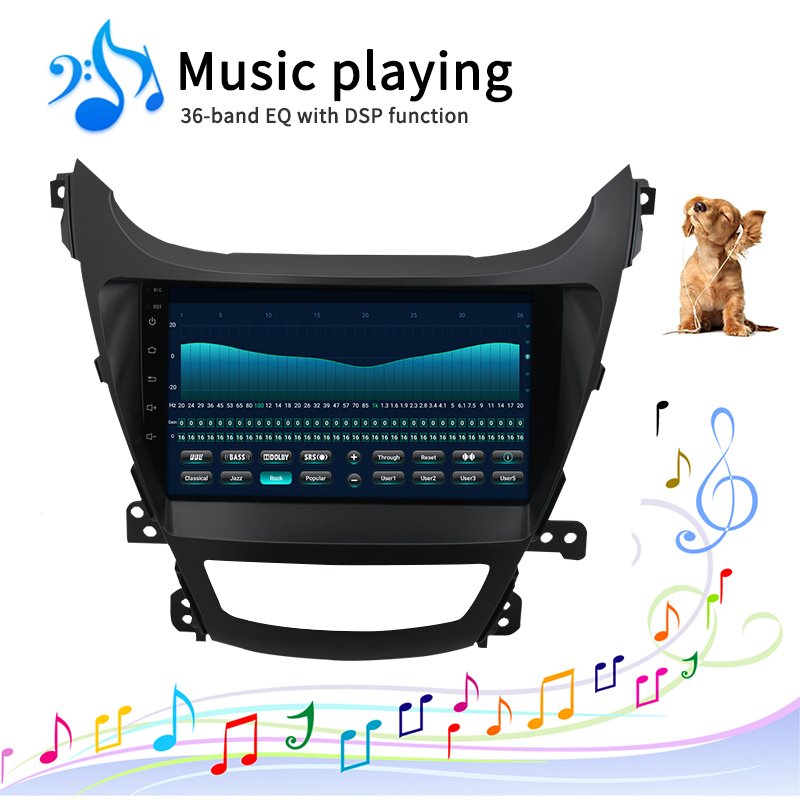 DSP 4G Car radio multimedia player android 10 for hyundai elantra 2014 2015 2016 autoradio stereo gps navigation I35 MAP