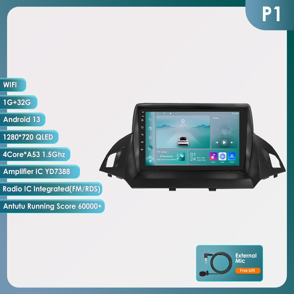 9 Inch android car dvd player for 2014 ford escape radio with navigation & gps 4g and apple car play