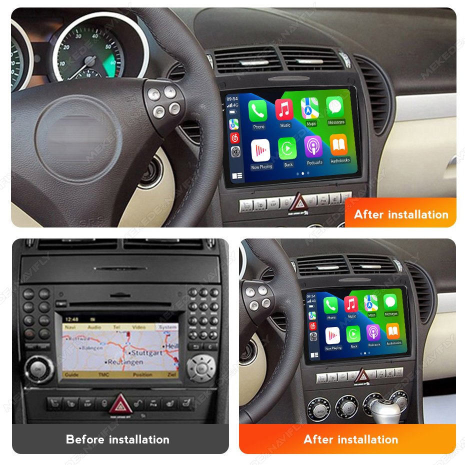 MEKEDE MS 8+128G Android Auto car-play car audio video For Benz SLK-Class 2004-2011 cooling fan gps navigation