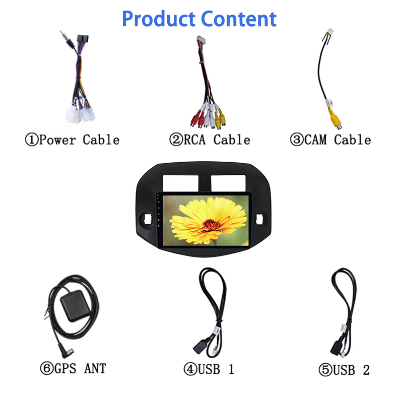 9 inch Touch Screen Android 10 Car Radio For Toyota RAV4 2007 2008 2009 2010 2011 Gps Navigation Car Stereo 2+32GB