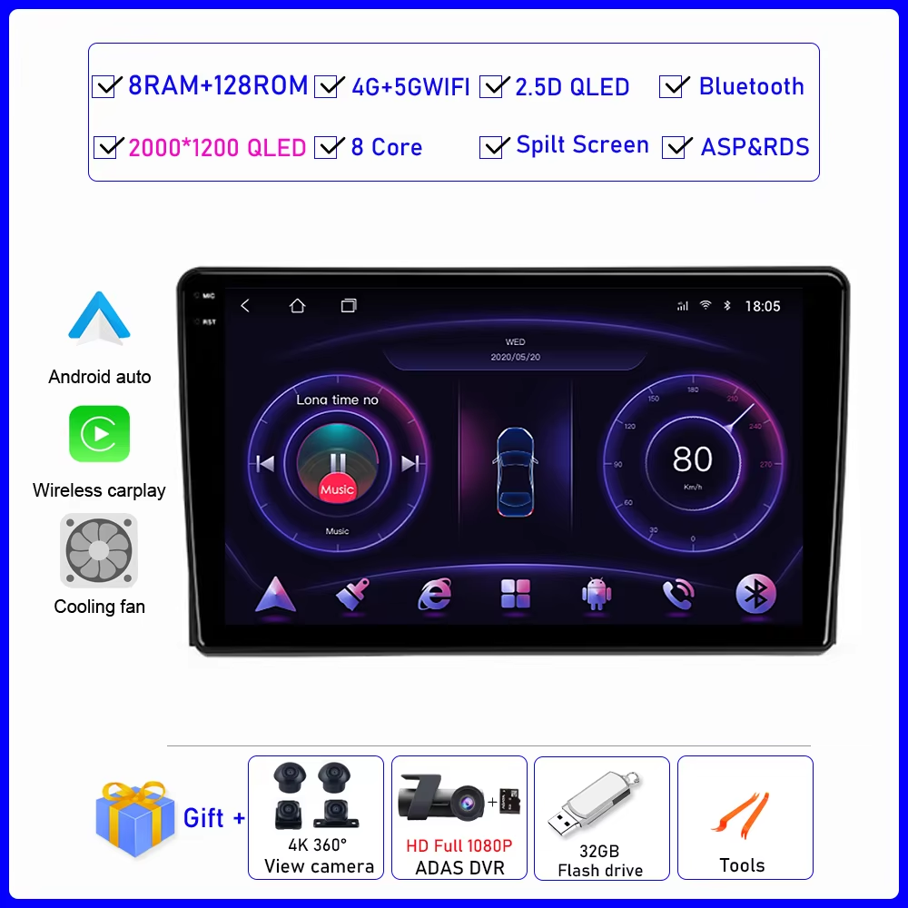 Universal Car DVD Player 9/10 inch 9.7 inch 12.3 inch 13.1 inch car radio 4G/WiFi android touch screen radio