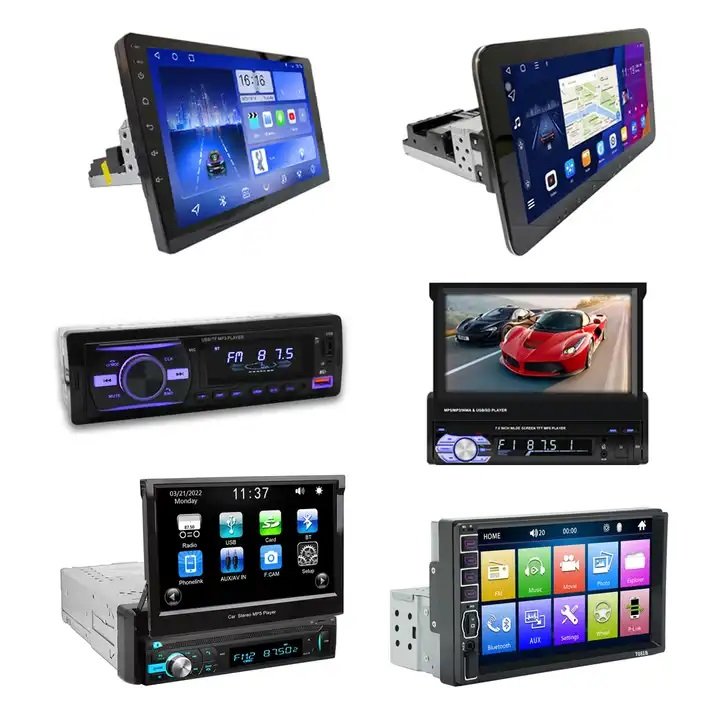 5/6.9/7/9/10/10.33 Inch 1 Din Car Radio Android Car Stereo Stretchable Touch Screen Auto Radio MP3 MP5 Multimedia DVD Player