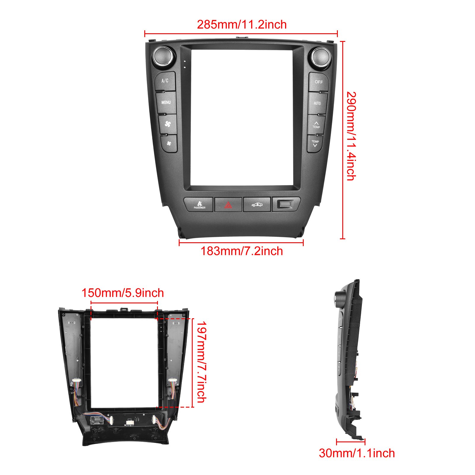 Podofo 9.7inch Auto Electronics Android 11 1+32/2+64 Car Autoradio For Lexus IS250 2006-2012 Carplay Android Auto HIFI WIFI GPS