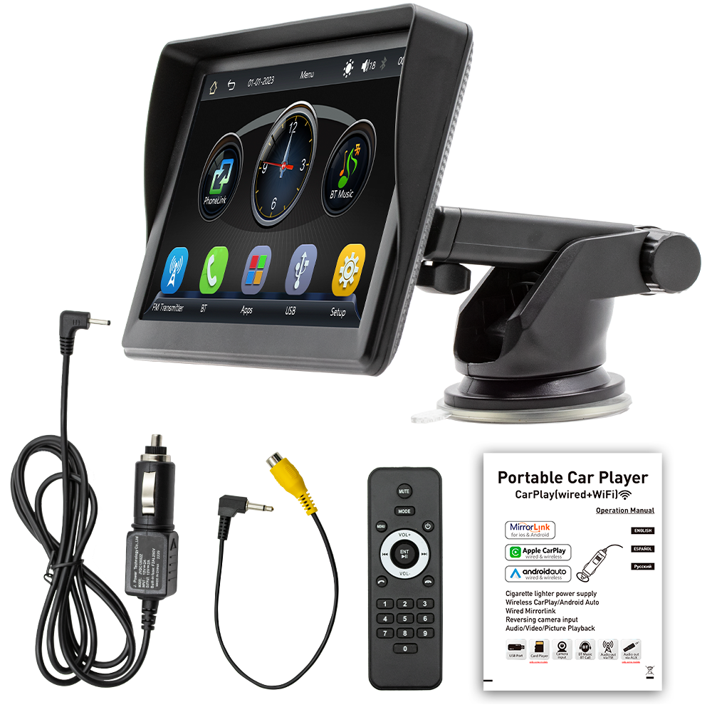 Carplay Screen 7 Inch Touch Ips Display Smart Car Radio Fm Transmitter Phone Wireless Connection Car Dvd Player With Bracket