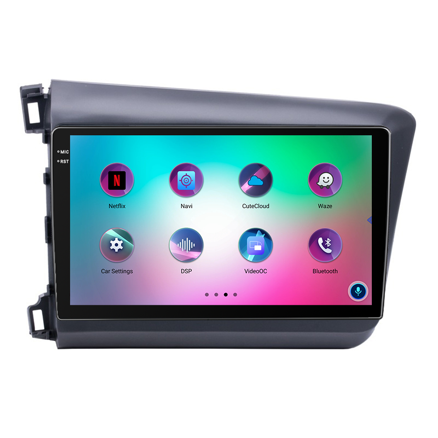 Android 9 inch Car DVD Player 8 core 4+64 gb For Honda Civic 2012-2015 Touch Screen ips Video GPS BT IPS WiFi 4G LTE