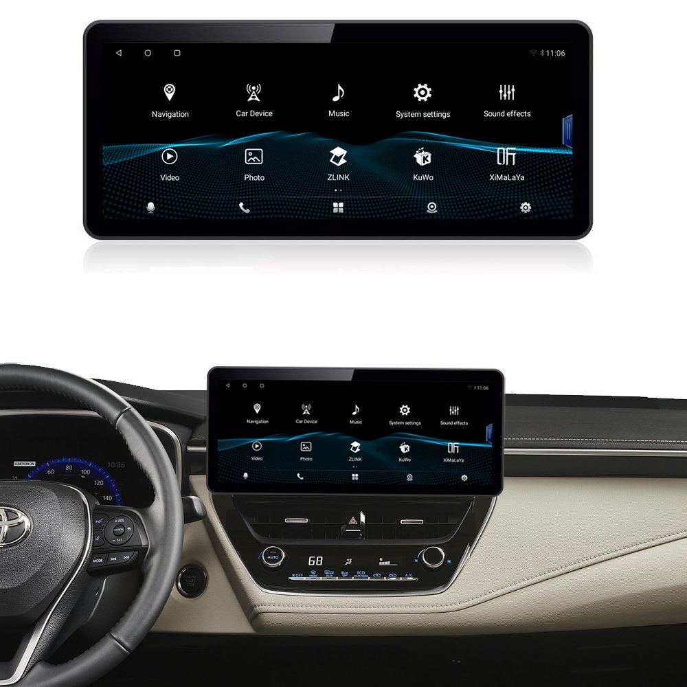 Road Top 12.3 Inches Android 10 Car Multimedia DVD Player CarPlay Android Auto Android Screen For Toyota Corolla 2018-2022