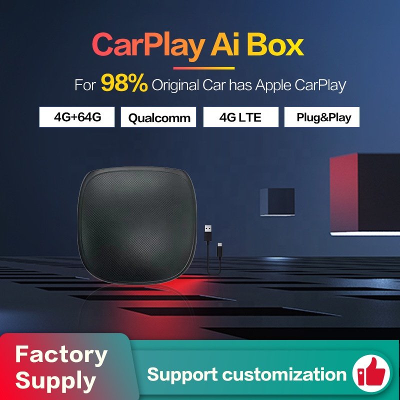 android 10.0 dual system multimedia player wireless carplay ai box android auto 4G+64G universal car USB plug and play