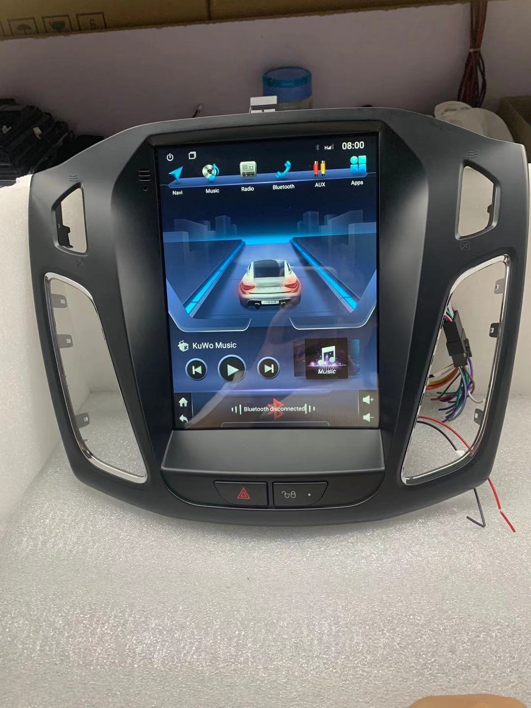 android 10 9.7 inch vertical screen android car dvd player for Ford focus Android Navigation for Tesla Style screen carplay dsp