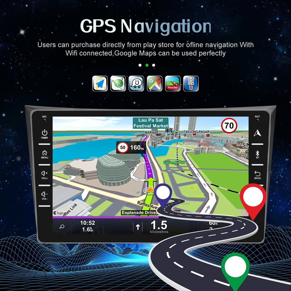 Podofo 9'' Android Car Radio Stereo 2 Din Radio Car 1+32G Carplay Android Auto WIFI GPS AHD Cam For Toyota Corolla 2006-2012