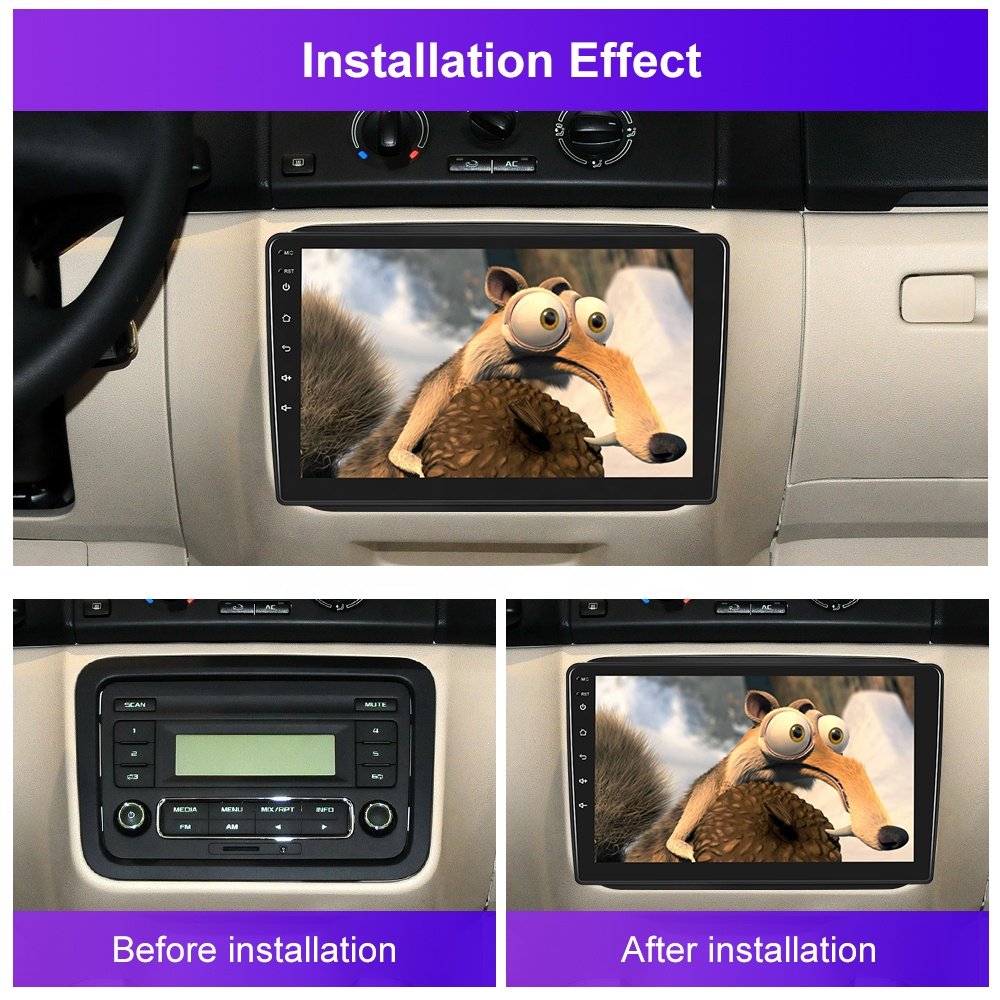 Podofo Dash Kit For Skoda Fabia 2008-2014 Car Radio Stereo Autoradio Frame 10'' Car DVD Player Dashboard Fascia Manufacturer