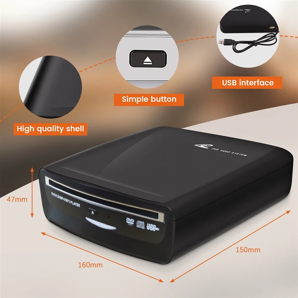 External Car CD Player For Tesla Model 3 2019 2020 2021 Auto Accessories Portable CD Players with USB Connector Cable USBCDPLAY