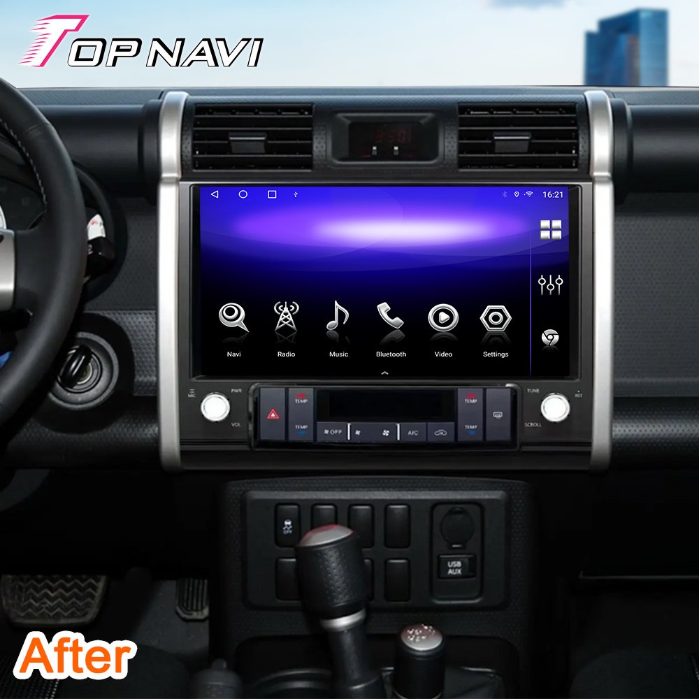 New 360 Carplay 13.3" Inch Android Car DVD Player GPS WIFI Radio For TOYOTA LAND FJ CRSUIER 2007 - 2022 Black Shining color