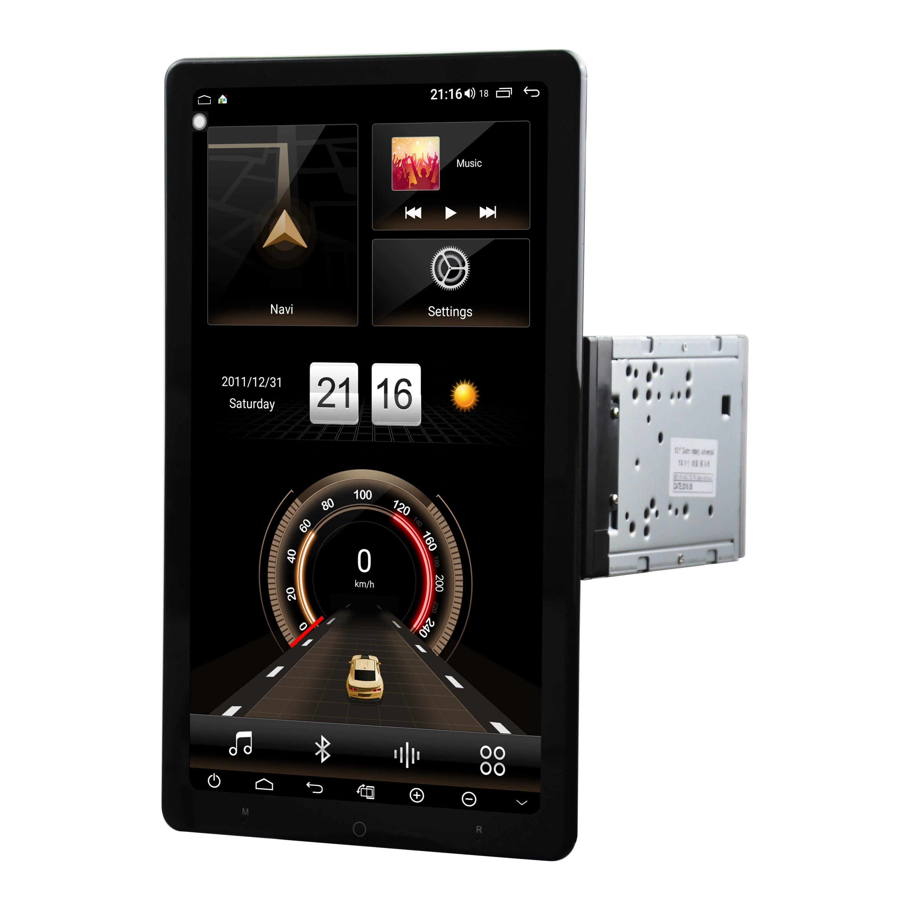 PA 13.3 inch Android 10 Vertical Touch Rotatable screen car DVD player navigation Gps system 2/1 din For universal car radio