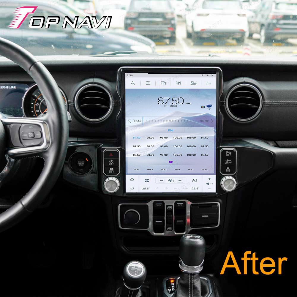 Jeep Wrangler 2018-2021 Android GPS Navigation System Car DVD Player 4+64 GB Combination with Reversing Aid