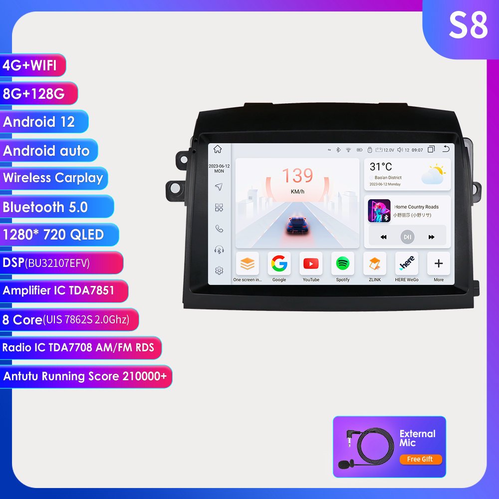 9 Inch android car dvd player for toyota sienna 2 2003 2004 2005 2006 2007 2008 2009 2010 with apple car play navigation GPS 4G
