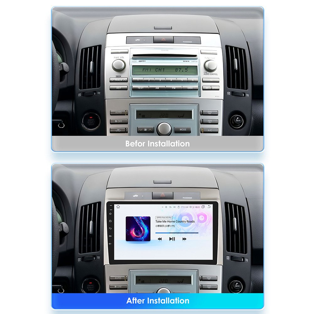 9 Inch Android Car Dvd Player 4G for Toyota Corolla Verso 2004 2005 2006 2007 2008 2009 with Apple Car Play and Navigation & GPS